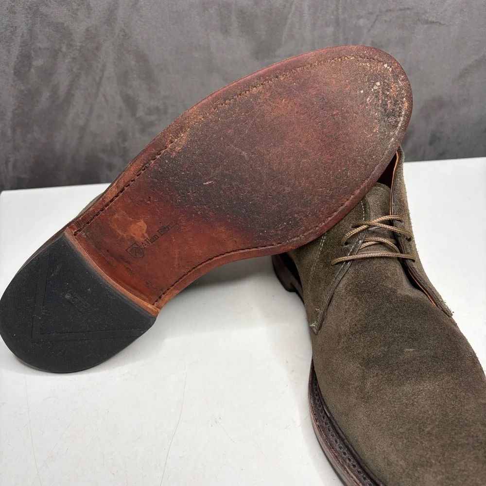 Allen Edmonds Dundee 2.0 Chukka Boots Mens 10 D Brown Suede Goodyear Welt USA